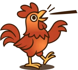 Rooster Button Crow Rooster Button Crow